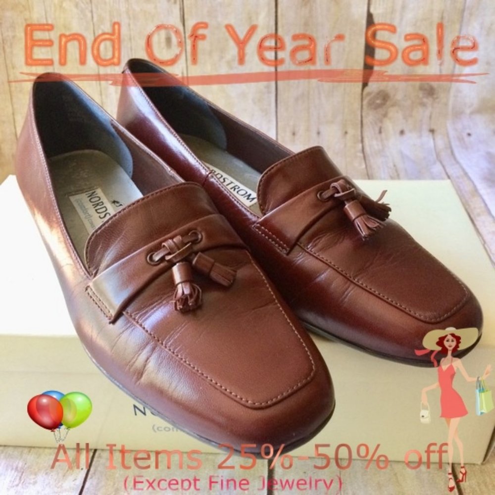 Nordstrom Comfort Women’s Brn Kid leather Loafers